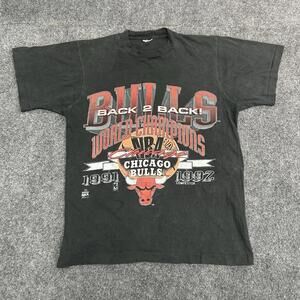 1991-92 Chicago Bulls Back 2 Back Champions T-Shirt Single Stitch